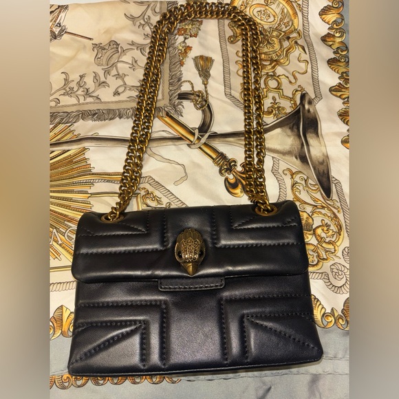 Kurt Geiger Black Quilted Leather Handbag with Gold Hardware, NWOT - Picture 7 of 8